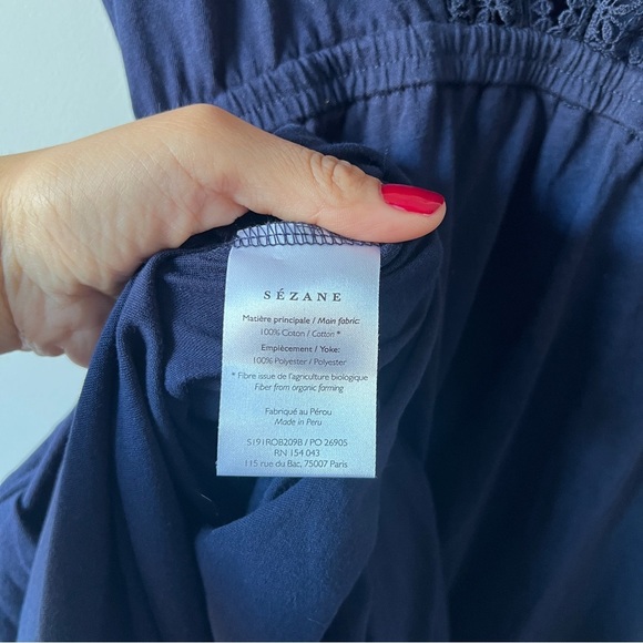 NEW SEZANE ROBE LUCILLE MARINE SIZE S​ - Picture 7 of 10